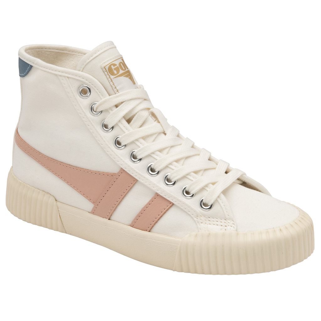 Gola Vegan Classics Rally High Plimsoll Sneakers Fehér Rózsaszín Hungary | SYM-095873