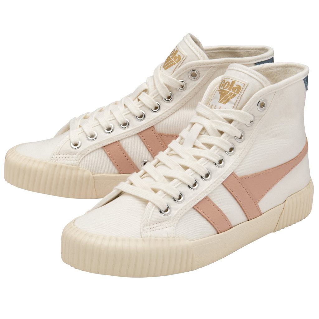 Gola Vegan Classics Rally High Plimsoll Sneakers Fehér Rózsaszín Hungary | SYM-095873