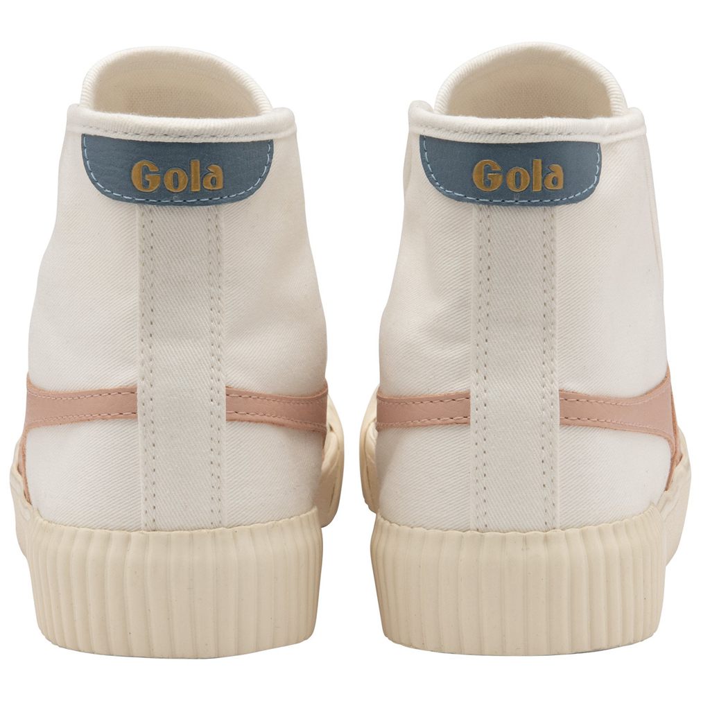 Gola Vegan Classics Rally High Plimsoll Sneakers Fehér Rózsaszín Hungary | SYM-095873
