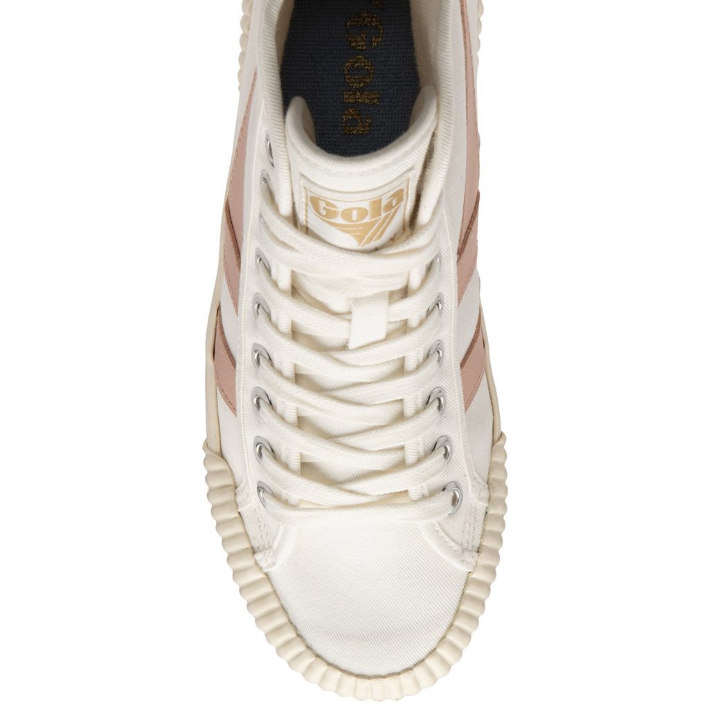 Gola Vegan Classics Rally High Plimsoll Sneakers Fehér Rózsaszín Hungary | SYM-095873