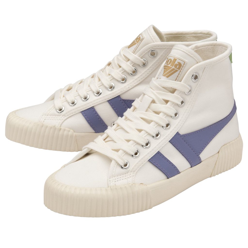 Gola Vegan Classics Rally High Plimsoll Sneakers Fehér Levendula Zöld Hungary | BUS-960451