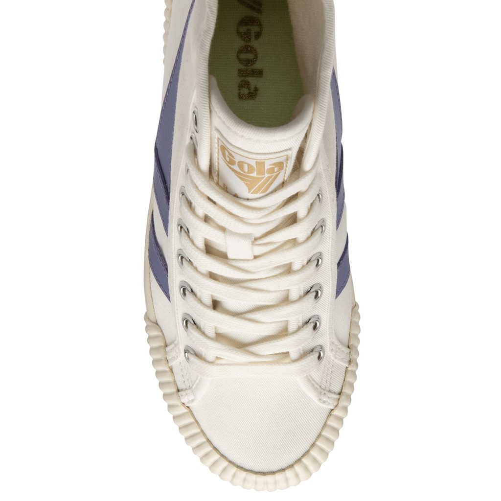 Gola Vegan Classics Rally High Plimsoll Sneakers Fehér Levendula Zöld Hungary | BUS-960451