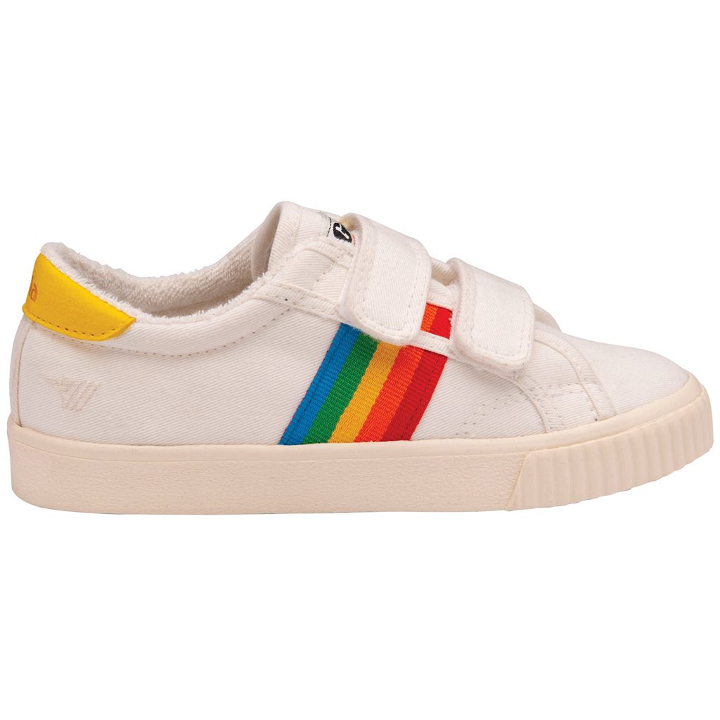 Gola Vegan Classics Tennis Mark Cox Rainbow Strap Shoes Fehér Hungary | GQW-364275